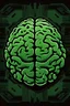 Placeholder: a brain, cartoons style, "dark green" color scheme