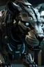 Placeholder: lion cyberpunk robot pentere noirs
