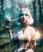 Placeholder: Ultra realistic wonderland photo, happy blonde Alice smoking a pipe, blue dress, white rabbit pet, circus dress style, old school tattoo, smoke, marijuana garden, glow eyes, perfect iris, soft color, highly detailed, unreal engine 5, ray tracing, RTX, lumen lighting, ultra detail, volumetric lighting, high definition.