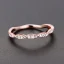 Placeholder: delicate thin ring with tiny diamonds and morganite, twisted band, rose gold, thin ring