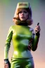 Placeholder: Ultra Realistic retro sci-fi portrait image from 1960, New York, spaceship, sweet young Jane Fonda, tight latex suit, weapon, fighting stance, soft color, highly detailed, unreal engine 5, ray tracing, RTX, lumen lighting, ultra detail, volumetric lighting, 3d, finely drawn, high definition, high resolution.