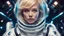 Placeholder: a blonde woman in a space suit with a helmet on, portrait armored astronaut girl, portrait beautiful woman in spacesuit, , blonde girl in a cosmic dress, in spacesuit, futuristic astronaut, portrait beautiful sci - fi girl, glowwave girl portrait, scifi woman, wearing futuristic space gear, jen bartel, glowing spacesuit