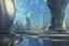 Placeholder: Futuristic buildings, space, concept art, impressionism influence, realistic painting