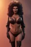 Placeholder: Pam Grier as evil queen in black leather, leather, busty, cleavage, angry, stern look. character design by cory loftis, fenghua zhong, ryohei hase, ismail inceoglu and ruan jia. unreal engine 5, artistic lighting, highly detailed, photorealistic, fantasy