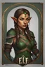 Placeholder: create an iconic female fantasy full body RPG elf rogue character illustration with highly detailed facial features in the concept art style of Thom Tenery , 8k, ArtStation, DeviantArt