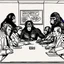Placeholder: Corporate board meeting on the Planet of the Apes.