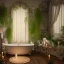 Placeholder: a gorgeous, stunning spa with gauzy curtains, ornate bath, dark wood floor, decorative foliage, plants, candles, flowers, tranquil, 8k resolution, high-quality, fine-detail, digital art, detailed matte, volumetric lighting, illustration, 3D octane render, brian froud, howard lyon, selina french, annie stokes, lisa parker, greg rutowski,