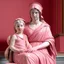 Placeholder: Neoclassicism pink woman and child