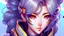 Placeholder: overwatch girl, smooth soft skin, big dreamy eyes, beautiful intricate colored hair, symmetrical, anime wide eyes, soft lighting, detailed face, digital painting