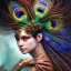 Placeholder: Insanely detailed photograph of an elaborate beautiful peacock goddess intricate glowing skin eyes intricate face hair lashes fur dress hyperdetailed painting by Anna Dittmann Huang Guangjian and Dan Witz CGSociety ZBrush Central fantasy art album cover art 4K 64 megapixels 8K resolution HDR Greek shiny space colours jewelry celestial hair eyes light"