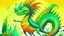 Placeholder: fantasy cartoon style illustration: the grasshopper has a radiant and vibrant carnival costume Rio de Janeiro, made from vibrant snake scales