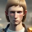 Placeholder: portrait, fantasy setting, man, 20 year old, messy dark blond hair, round face, naïve, round face, UHD, cheeky,