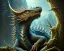 Placeholder: mdjrny-v4 style, photorealistic dragon, sharp scales, insanely detailed, symmetrical glowing eyes, intricate, bright iridescent highlights, art nouveau, volt lighting, atop a mountain crag, ultra high definition, volumetric illumination, by argerm inspired by Tod Lockwood and Bob Eggleton, black dragon