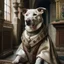 Placeholder: Pet dressed as human,Medieval palace,animal portrait