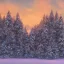 Placeholder: Santa trees snow sunset