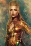 Placeholder: portrait head Amber Heard Aquaman red dress in the green sea