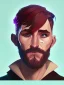 Placeholder: Portrait of a 30 year old strange gay wizard