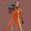 Placeholder: space girl on Mars