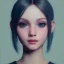 Placeholder: potrait girl look beautiful, eyes like ocean blue, short hair, smile, 8k, rtx, eyebrows like serious, facing left, real, cute, shy