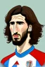 Placeholder: Sandro Tonali Italian football player ,cartoon 2d