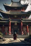 Placeholder: Chines temple with a samurai
