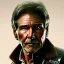 Placeholder: stunning photo realistic head to waist portrait of harrison ford as han solo in star wars with photo realistic short hair by alice zhang,Sam Spratt, Yi Fan, Houston Sharp, Matija Obrovac, Sharp focus, brown eyes, realistically weathered and rough skin,space jacket from star wars, octane render, intricate