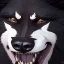 Placeholder: black alpha wolf baring teeth photorealistic