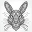 Placeholder: Hare, mandala, face view, minimal lines, cartoon, white back ground color, real style, realistic, minimalistic, minimal black line art, line art, crisp line art, unique coloring sheet, outlined, outline, crisp, crisp line edges, illustration, thin lines, crisp clear lines, line art, clean line art, unique, 8k, amazing, masterpiece, no colors, no dark color, no black color, avoid thick black, minimalistic line edges, pure white back ground, image character full fit to page,