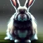 Placeholder: bunny, high ornamented light armor, fluffy fur, foggy, wet, stormy, 70mm, cinematic, highly detailed