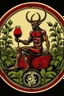 Placeholder: logo du diable au jardin d'eden buvant de l'alcool