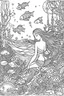 Placeholder: This wonderful coloring page features an enchanting scene of an adorable mermaid gracefully gliding through the depths of the ocean. The mermaid captures your heart with her cute appearance and whimsical charm. Surrounded by a vibrant aquatic wonderland, the mermaid is accompanied by a diverse array of marine life that brings this image to life. Delicate corals of various shapes and sizes create a colorful backdrop, while an assortment of fish, each with their own unique patterns and forms, swim