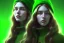 Placeholder: girl, cute, beautiful, long hair, wavy hair, red hair, green eyes, green beanie, green coat, black tee shirt, head and shoulders portrait, 8k resolution concept art portrait by Greg Rutkowski, Artgerm, WLOP, Alphonse Mucha dynamic lighting hyperdetailed intricately detailed, algerian flag