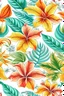 Placeholder: hawaiian ,pasific , ethnic pattern, create majestic, bright colors, pastel colors , fabric, white background, ultra realistic , repeatable , seamless