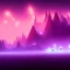 Placeholder: ALIENS FLOATING in the fog, FOGGY NIGHT, mountains, GLOWING, PURPLE, orange, pink, stars, TOWERS, 4K, 8K, CINEMATIC