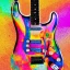 Placeholder: Cadillac PEACE electric guitar PEACE psychedelic hippie trippy acid LSD PEACE stratocaster GUITAR peace sign