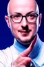 Placeholder: bald man with glasses