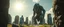 Placeholder: scientists studying huge stone garden troll in pain in the sun