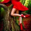 Placeholder: sensual, gorgeous red riding hood