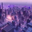 Placeholder: tilt shift shot of a city for ants, purple tones, concept art, highly detailed, artstation, ray - tracing, trending, god - rays, volumetric lighting, feng zhu, shaddy safadi, noah bradley, tyler edlin, jordan grimmer, darek zabrocki, neil blevins, tuomas korpi