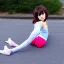 Placeholder: Anime girl doing a split