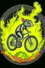 Placeholder: mouse on motorbike jumping through flaming hoop