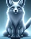 Placeholder: clean art of a cute fantasy fox creature made of segments of stone, soft lighting, soft pastel gradients, high definition