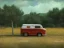 Placeholder: red truck with old camper by van gogh