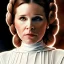 Placeholder: extremely detailed 8k hyperspace wallpaper,complete and photo realistic detailed head to waist stunning photo realistic portrait of carrie fisher as Princess Leia in star wars with photo realistic fine and simple hairstyle, brown eyes, professional majestic photo realistic painting by Ed Blinkey, Atey Ghailan, by Jeremy Mann, Greg Manchess, Antonio Moro, trending on ArtStation, Intricate, High Detail, Sharp focus, dramatic, by greg rutkowski, realism, beautiful and detailed lighting,