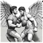 Placeholder: [WSJ drawing portrait Hedcut style] Jacob wrestling with angel