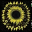 Placeholder: Silkscreen printing sunflower, moon, mandala decoration