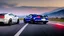 Placeholder: ford mustang and bugatti veyron Fused, rear view, desktop wallpaper, 4K, Cinematic