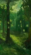 Placeholder: A green forest filled with fairies painted by Vincent van Gogh