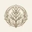 Placeholder: mystical simple one color Logo: botanical style, medieval