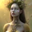 Placeholder: Portrait of beautiful girl, face dept of field,face shining, plant, metal, feathers,central weight average, CWA Dryad,Median filter fae, sidhe, ominous, nature, plants, wildflower sparkle,wildflower 3d view, facepaint, dnd character portrait, intricate, oil on canvas, masterpiece, expert, insanely detailed, 4k resolution, retroanime style, cute big circular reflective eyes, cinematic smooth, intricate detail , soft smooth lighting, soft pastel colors, painted Renaissance style,sharp focus